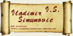 Vladimir Simunović vizit kartica